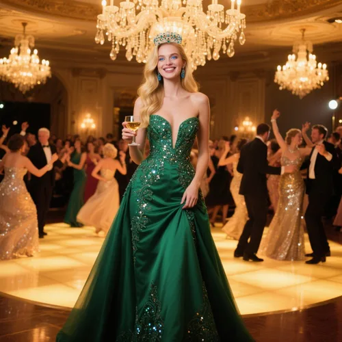 Vista 5 de Tiaras de coronas para mujer, corona de reina barroca real con diamantes de imitación, coronas de novia con peine, coronas de princesa Verde