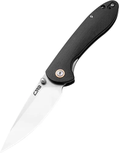 Vista 11 de Cuchillo plegable de bolsillo CJRB Feldspar Stonewash, con hoja de acero D2, mango táctico G10, para uso diario, mango negro (J1912) Liner Lock