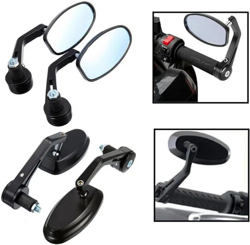 Vista 6 de Accesorios Espejos retrovisores de motocicleta 7/8 "manillar extremo lateral retrovisor aluminio para Kawasaki ZX636R GTR1400 H2R ZRX1200 Zrx 1200