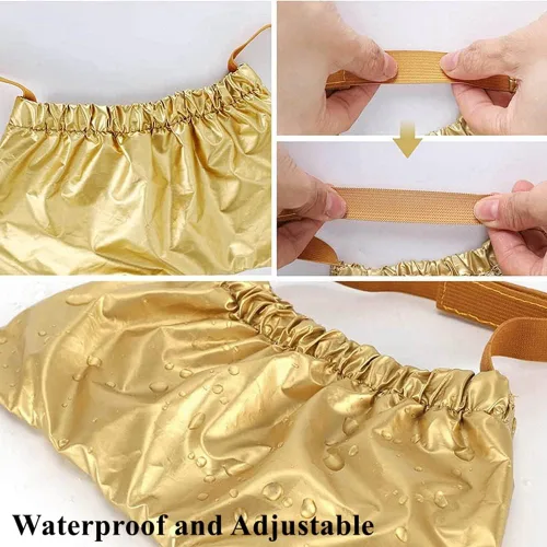 Vista 3 de Gorro de ducha para perro, impermeable, reutilizable, con correa ajustable para evitar el agua en las orejas, arnés elástico para gatos, gatitos