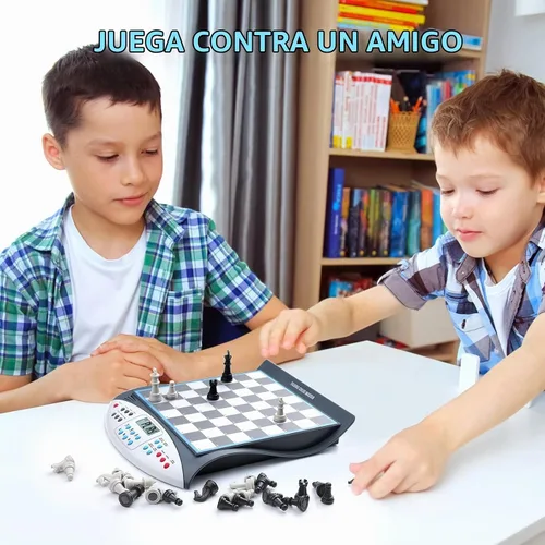 Vista 5 de Juego de ajedrez electrónico con sistema de enseñanza de voz, juego de ajedrez magnético para computadora, gran socio para principiantes y jugadores
