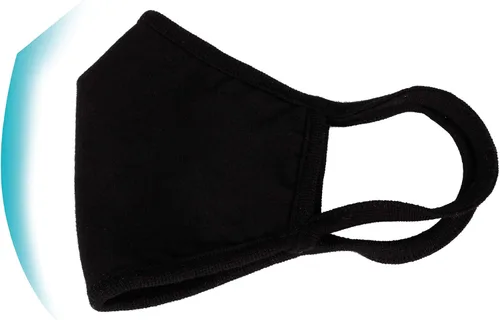 Vista 5 de WITHMOONS Bandana de algodón para la boca, malla fresca, 3 capas, a prueba de polvo, protección UV, puente de nariz, reutilizable, lavable, negro