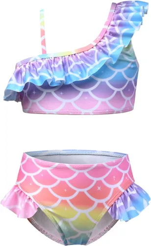 Vista 62 de CHILDRENSTAR Trajes de baño de dos piezas para niñas, traje de baño de playa y piscina
