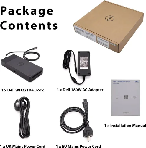 Vista 7 de Dell Base modular Thunderbolt de 130 W con dos interfaces Thunderbolt 4, entrega de energía de 130 W, resolución de video de pantalla única de 5K a
