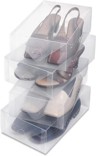 Vista 3 de Whitmor Clear Vue - Cajas de zapatos para mujer y hombre, juego de 7