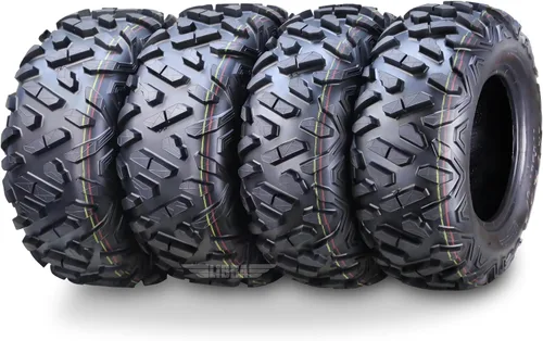 Vista 8 de WANDA Juego de 4 neumáticos ATV 19X7-8 delanteros y 18X9.5-8 traseros 4PR estilo Big Horn