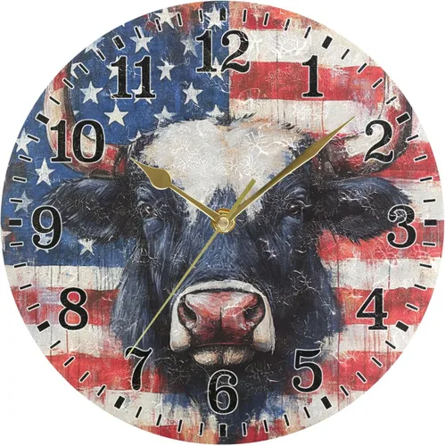 Vista 63 de JUNZAN Reloj de bañera con vino romántico espumoso y velas, reloj de pared silencioso de 10 pulgadas, pequeño reloj redondo, decoración de cocina