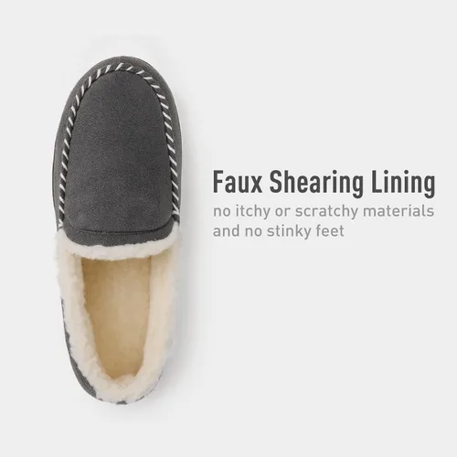 Vista 3 de Zizor Women's Moccasin Slippers with Memory Foam, Ladies Warm House Shoes With Fleece Lining, Cozy Indoor Outdoor Closed Back Slip On Loafers