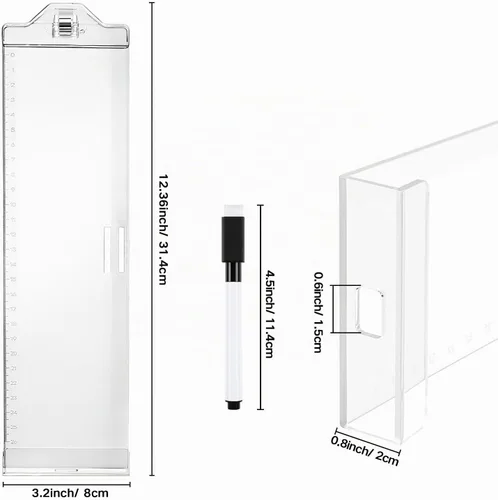 Vista 7 de Tableros de notas para monitor para computadora, paquete de 2 unidades (izquierda y derecha) multifunción de acrílico para recordatorio, panel