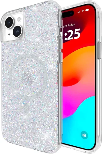 Vista 8 de Case-Mate Funda para iPhone 15 Plus - Flores con Gemas [Protección contra caídas de 12 pies] [Compatible con MagSafe] Cubierta magnética