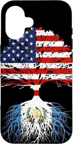 Vista 32 de Guatemala Born Family Roots Guatemalan American US Flag Gift Case for iPhone 17