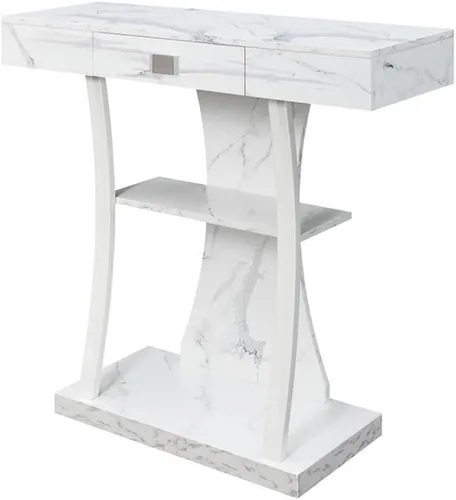 Vista 8 de Convenience Concepts Newport Harri - Mesa consola, madera de granero/negro Barnwood/Negro