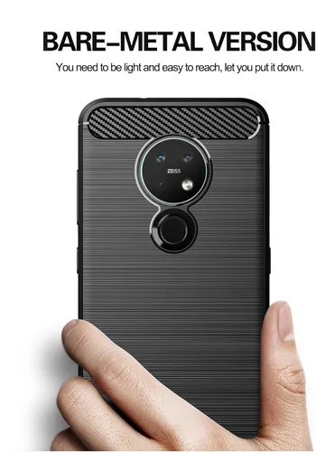 Vista 2 de Asuwish Funda compatible con Nokia 6.2/7.2 y protector de pantalla de vidrio templado, accesorios de celda, funda protectora de TPU suave, fundas
