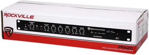 Vista 6 de Rockville PPA20 Preamplificador 11V 1U Montaje en Rack Preamplificador Profesional, Entrada Phono, Salidas XLR, Ecualizador de 3 Bandas, para Audio