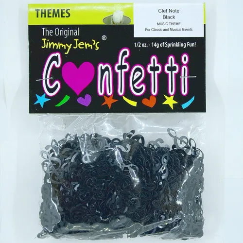Vista 2 de Confeti Music Clef Note Negro - Paquete al por menor #9725 QS0