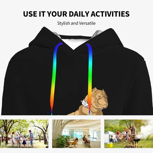 Vista 8 de American Bully Women Fashion Hoodie Drawstring Pullover Sweatshirt