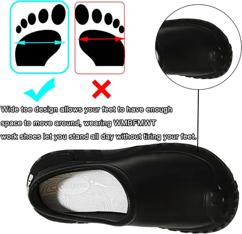 Vista 6 de Slip Resistant Work Shoes - Non Slip Shoes for Men Food Service - Oil and Water Resistant Men's Mules & Clogs - Zapatos para Trabajar en Restaurante
