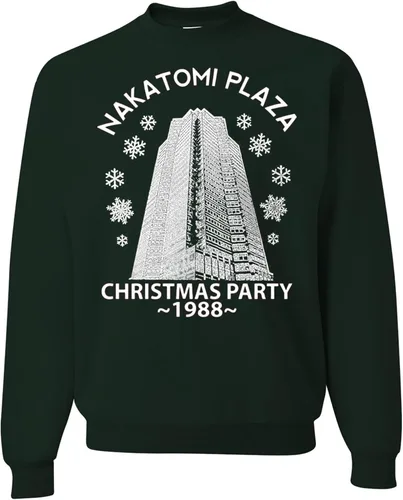 Vista 49 de wild custom apparel Suéter feo de Navidad a la moda más reciente de la colección 3 sudadera de cuello redondo Negro