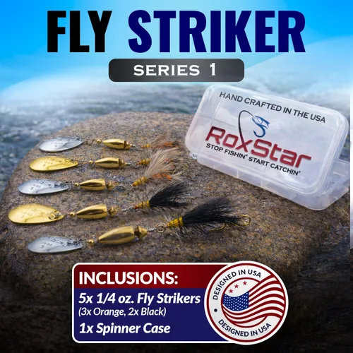 Vista 2 de RoxStar Fly Strikers Proven Nationwide to Out-Fish Any Spinner Hand-Tied in The USA Most Versatile Fishing Spinner Ever! Trout, Bass, Steelhead