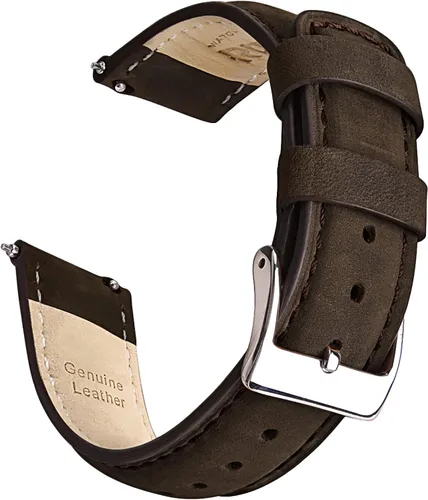 Vista 25 de Ritche Correas de Reloj de Cuero de Liberación Rápida Regalo de Navidad, Correas de Reloj Genuinas para Hombres y Mujeres, Correa de Reloj de Cuero