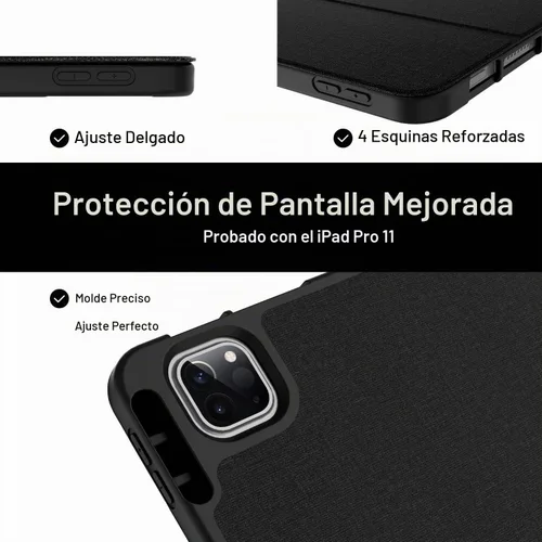 Vista 6 de Soke Funda para iPad Pro 11 (M2) 2022/2021/2020 con soporte para lápices