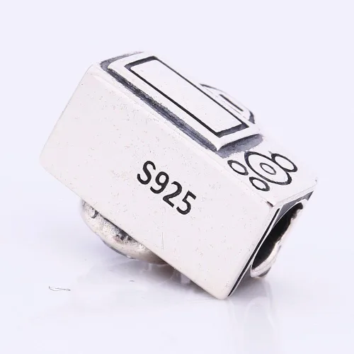 Vista 2 de ABUN Dijes de la serie de viaje de plata de ley 925 con cuentas de viaje para pulsera, Plata esterlina