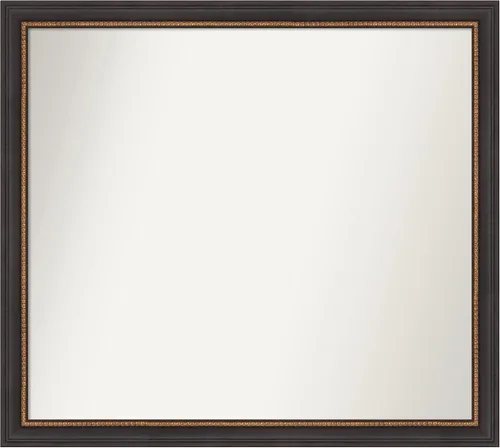 Vista 98 de Amanti Art Espejo de baño negro para sobre el fregadero, 23 x 23 pulgadas, espejo cuadrado negro Ashton, marco de madera tradicional mediano, se