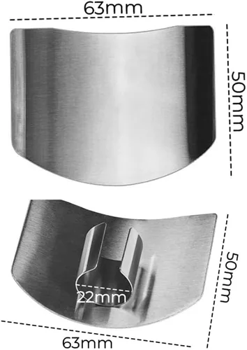 Vista 6 de Protector de Dedos de Acero Inoxidable, Protector de Dedos Nuevo 2023 para Cortar Alimentos, Protector de Dedos Premium para Cortar, Rebanadas, 2
