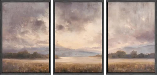 Vista 151 de SIGNWIN Lienzo enmarcado para pared, juego de arte de collage de hojas transparentes en blanco y negro, ilustraciones de naturaleza silvestre, arte