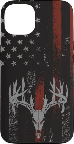 Vista 7 de Funda para iPhone 16 con la bandera americana de cola blanca ciervo Buck Hunting USA FLAG Hunter