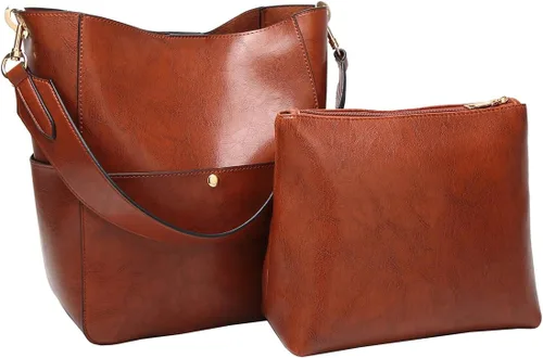 Vista 3 de Molodo Bolso de mano para mujer, de piel sintética, bolso de mano y bolsos de mano, bolso de mano mediano, bolso hobo de diseñador para el trabajo