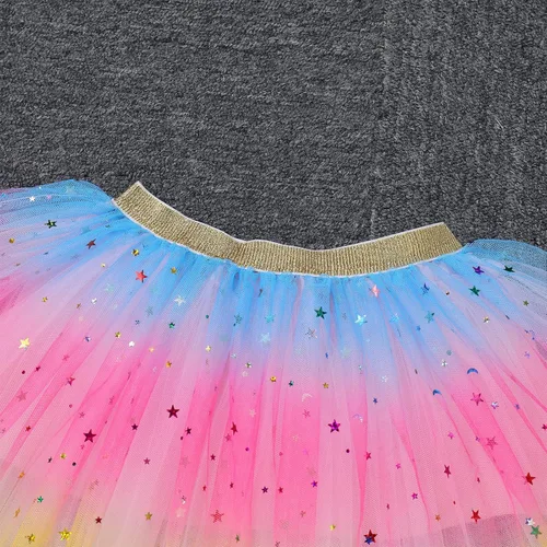 Vista 5 de IDOPIP Conjunto de 5 piezas de ropa para bebé con diseño de arco iris para 1er 2 3 cumpleaños para niña, Hot Pink - Cloud 3rd