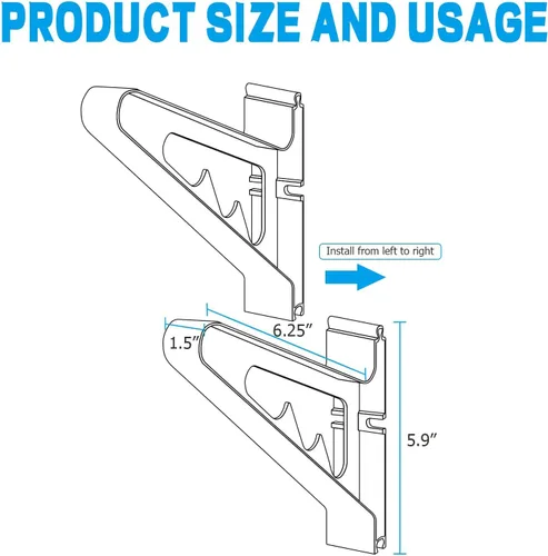 Vista 4 de Poskad Estante de exhibición de montaje en pared para snowboard, capas de almacenamiento ajustables para ahorro de espacio, almacenamiento de tablas