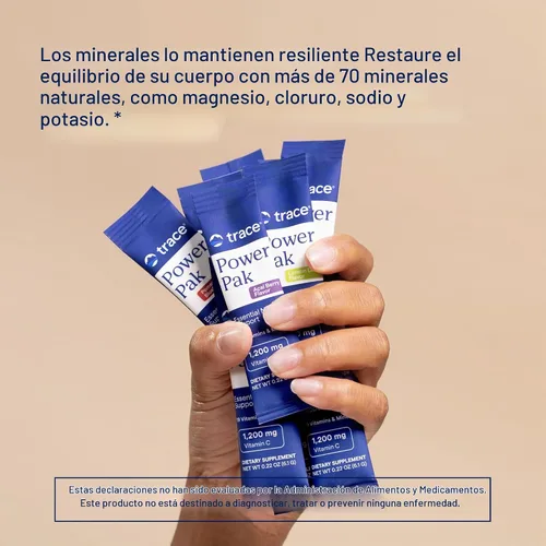 Vista 5 de Trace Minerals Power Pak - Paquetes de electrolitos en polvo, bayas de acai