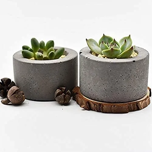 Vista 5 de nicole Molde de maceta de silicona para plantas suculentas Molde de sostenedor de vela de hormigón cilíndrico