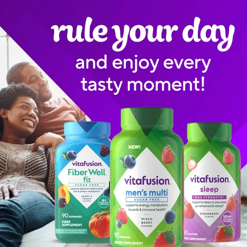Vista 8 de Vitafusion Gomitas multivitamínicas para hombre sin azúcar 90 vitaminas