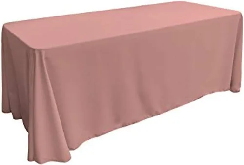 Vista 233 de LA Linen Mantel rectangular lavable de popelín de poliéster, resistente a las manchas y a las arrugas, cubierta de mesa 60x84, mantel de tela