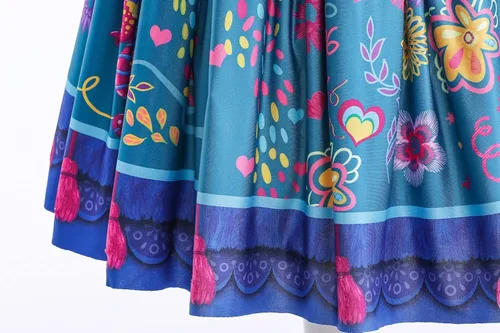 Vista 6 de Disfraz vestido floreado de la mágica princesa Isabela para niñas