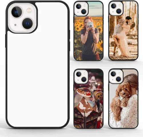 Vista 20 de Funda de teléfono de sublimación compatible con iPhone 11/5 piezas, prensa de calor personalizada imprimible en blanco, aluminio y TPU suave