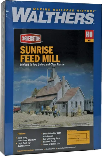 Vista 5 de Walthers Cornerstone Serie Kit HO Scale Sunrise Feed Mill
