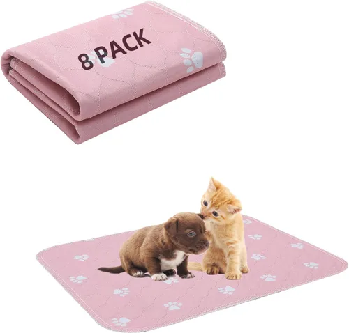 Vista 26 de PUPTECK Almohadillas lavables para orina para perros – Almohadillas impermeables reutilizables de entrenamiento para cachorros – Tapete de parto