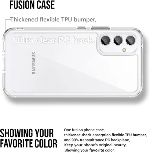 Vista 9 de Funda para Samsung A34 5G, Samsung Galaxy A34 5G, con protector de pantalla de vidrio templado, 4 bolsas de aire integradas, no amarillea, funda
