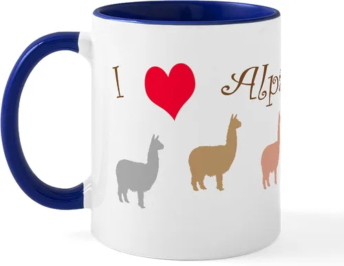 Vista 23 de CafePress 100% Alpaca Mugs Taza de café de cerámica de 11 oz (11.0 fl oz)