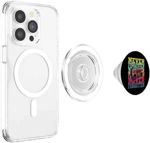 Vista 4 de Vintage Boombox Retro Radio 80's 90's Music Lover PopSockets MagSafe PopGrip para iPhone