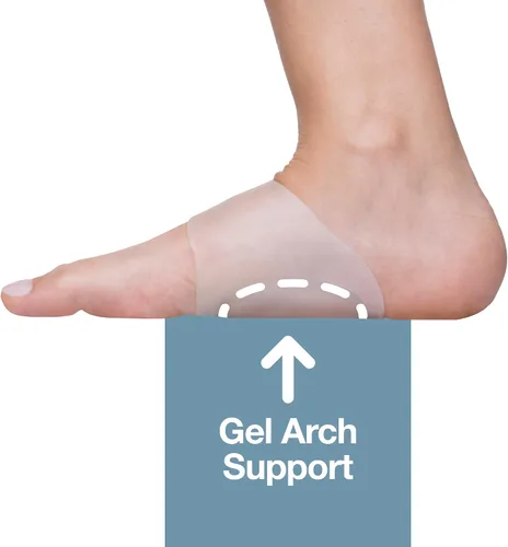 Vista 3 de ZenToes Soportes de arco de gel para fascitis plantar, pies planos, soporte para el dolor de pies, par de inserciones de gel para sandalias, tenis