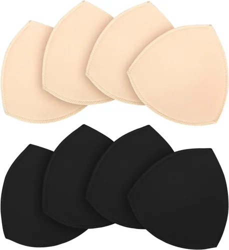 Vista 10 de URSMART Inserciones de almohadillas de brasier, inserciones de copas de sujetador, inserciones de brasier extraíbles transpirables para brasier beige