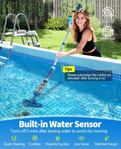 Vista 3 de LanOcean Aspiradora inalámbrica para bañera de hidromasaje de hasta 15.8 Azul