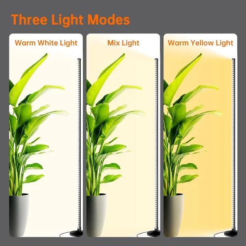 Vista 8 de Bstrip Luz de cultivo de pie para plantas de interior, luz de crecimiento vertical con 3 modos de luz, iluminación amplia y regulable, luces