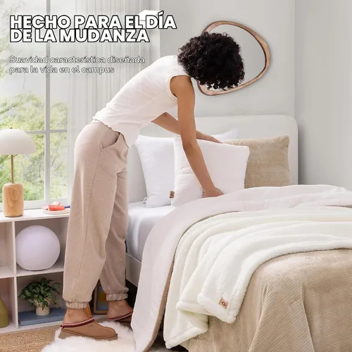 Vista 2 de UGG Remina - Juego de edredón individual, cama de dormitorio en una bolsa Beige