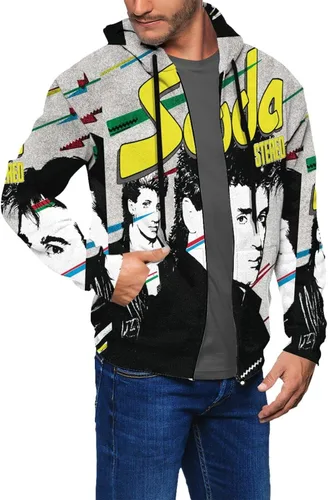 Vista 3 de Taijlao Soda Stereo Soda Stereo Full Zip Hoodie Mens Sweatshirt Long Sleeve Pullover 3d Print Coat